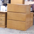 Medium Oak 3 Drawer Lateral File Cabinet